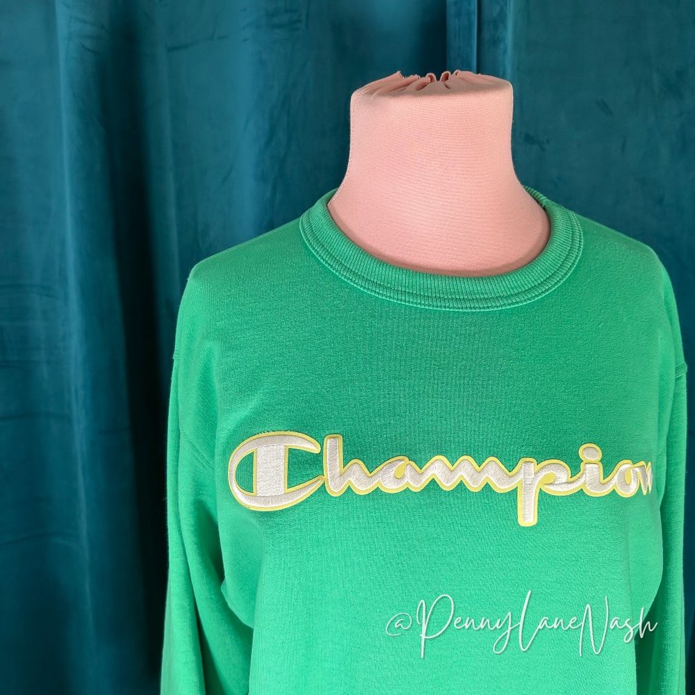 Champion Men's Powerblend Applique Crew Sweatshirt - Picture 4 of 11